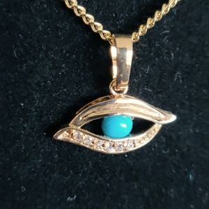 NWOT Evil eye necklace with earrings #311